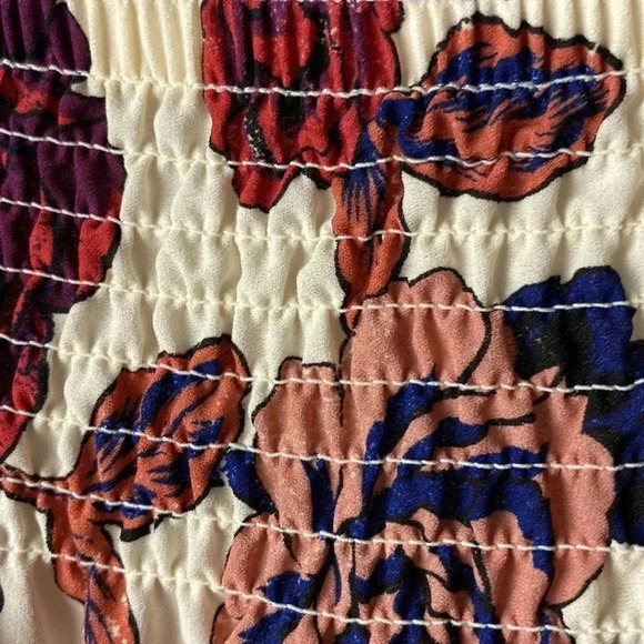 LIVING DOLL LOS ANGELAS WO SIZE 22/24(?). TOP CREAM COLOR NAVY RUST MAUVE - Picture 5 of 11